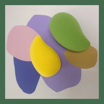 Mango-Shaped Soft Makeup Sponge — Cosmetic Powder Puff for Face Blending & Beauty Application
