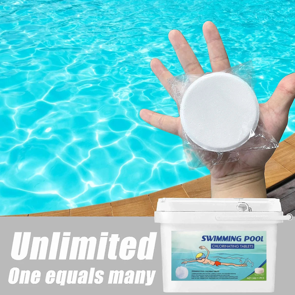 3-Inch 40 lbs Stabilized Pool Chlorine Tablets – Slow Dissolving for Pools, Hot Tubs & Spas