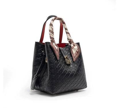 CH Fashion Women’s Shoulder Bag – Large Capacity Casual PU Leather Handbag with Embossed Letters