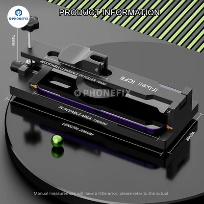 iFixes iCF6 Mobile Phone Screen Opening Fixture — Portable Adjustable LCD Clamp with Strong Suction Cup