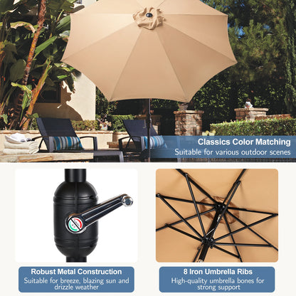 Outdoor Patio Umbrella UV Protection All-Weather Garden Pool Backyard Shade Canopy