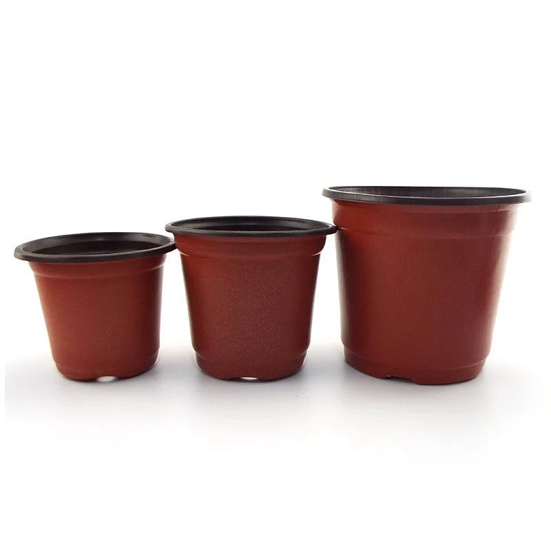 Plastic Flower Pot Grow Box with Fall-Resistant Tray – Nursery & Transplant Pots for Home Garden Plants
