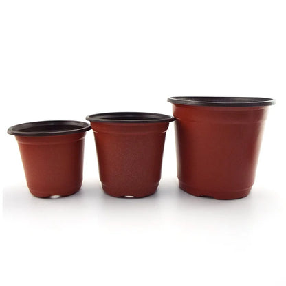 Plastic Flower Pot Grow Box with Fall-Resistant Tray – Nursery & Transplant Pots for Home Garden Plants