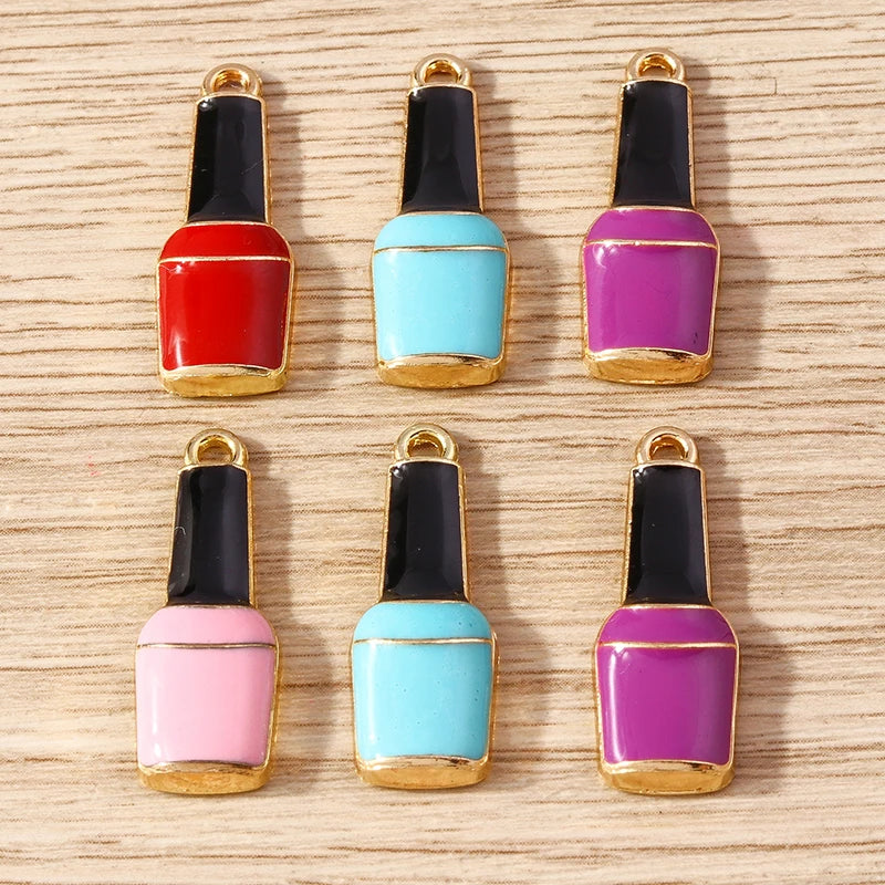 10PCS Cute Enamel Lips & Lipstick Charms – Pendants for Jewelry Making, Earrings, Necklaces & Bracelets DIY Crafts