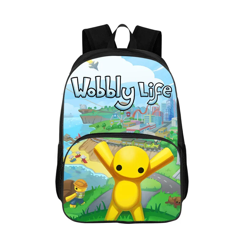 Wobbly Life Gaming Backpack – Funny School & College Bookbag for Students, Men & Women Daypack