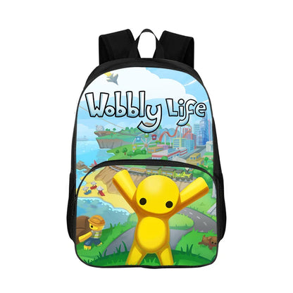 Wobbly Life Gaming Backpack – Funny School & College Bookbag for Students, Men & Women Daypack