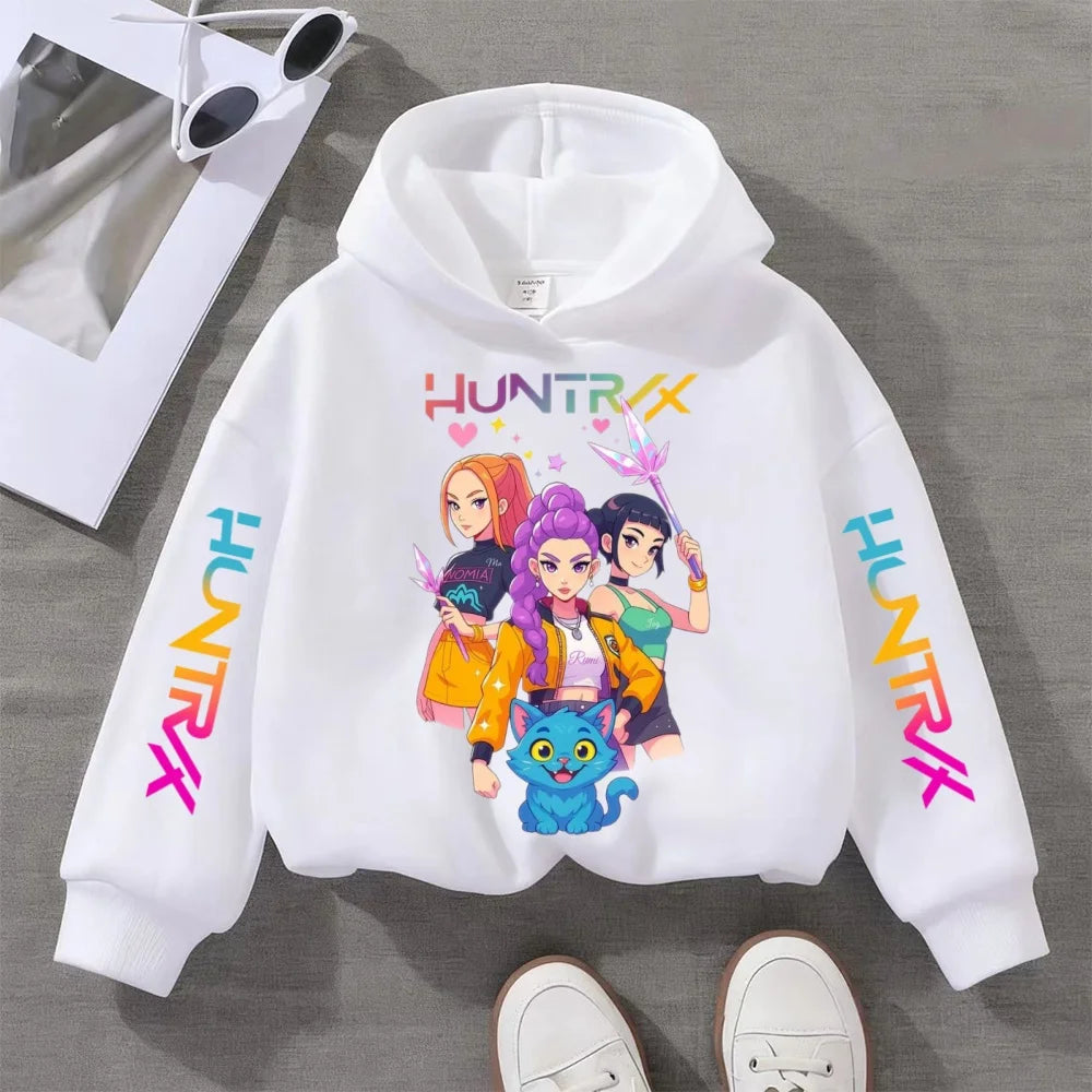 2025 Fall/Winter KPop Demon Hunters Hoodie – Cute Fashion Sweatshirt for Girls, Children's Clothing