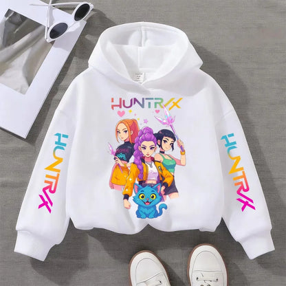 2025 Fall/Winter KPop Demon Hunters Hoodie – Cute Fashion Sweatshirt for Girls, Children's Clothing