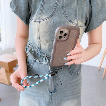 Colorful Woven Mobile Phone Lanyard: New Security Wristband for Headphones, Keys, and Wallet - Stylish and Convenient Wristband Accessory