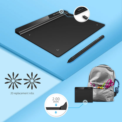 XPPen Star G640 6.5×4 Inch Graphic Drawing Tablet – Battery-Free with 8192 Levels Pressure & 266 RPS for Windows, Mac, Chromebook & OSU Gaming