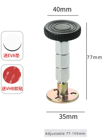 Adjustable Threaded Bed Shock Mount | Furniture & Cabinet Stabilizers | Self-Adhesive Headboard Stoppers