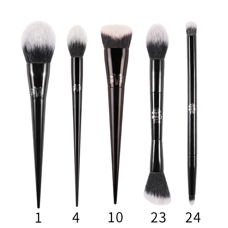 Kat Von D Makeup Brush Set – KVD Foundation, Blush, Highlight, Concealer, Powder & Eyeshadow Brushes Kit