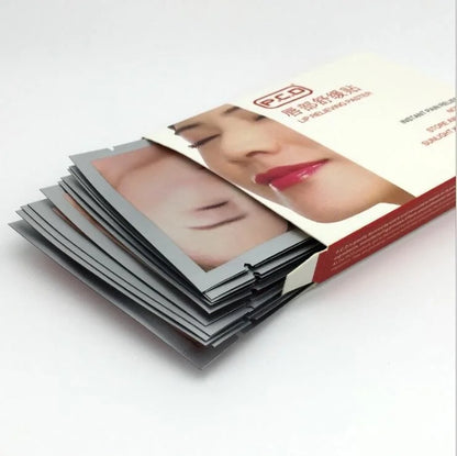 12PCS Eyebrow & Lip Paste Mask – Tattoo Makeup Accessories for Bleeding Relief, Color Fixing & Care