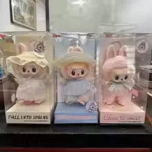 Premium Labubu Zimomo Angel Doll Clothes Set  — 17cm Mokoko Vinyl Pendant Plush & Clothes Set (Fits Labubu 1st & 2nd Gen) — Birthday Gift