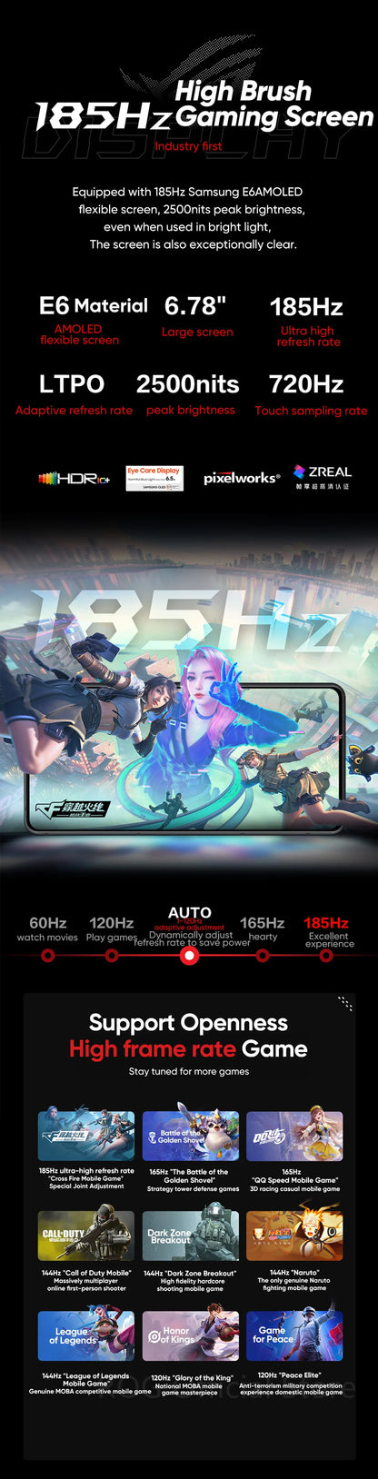 World Premiere ASUS ROG Phone 9 – Snapdragon 8 Elite 5G Smartphone, 6.78'' 185Hz AMOLED Display, 5800mAh, NFC, ROG 9 Pro