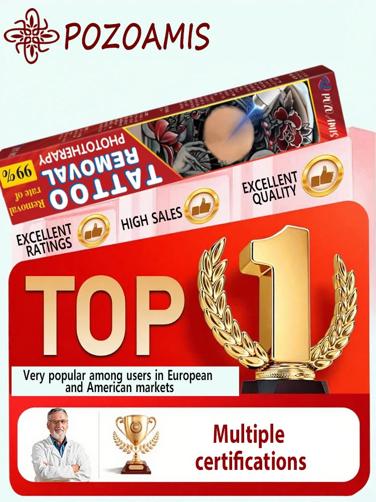 Blue Light Tattoo Removal Pen – Unisex, Suitable for All Ages, Free Shipping