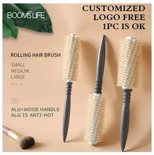 Bamboo Hair Brush for Women – Wide Tooth Styling Comb, Scalp Massage Brush for Smooth Hair & Barber Use
