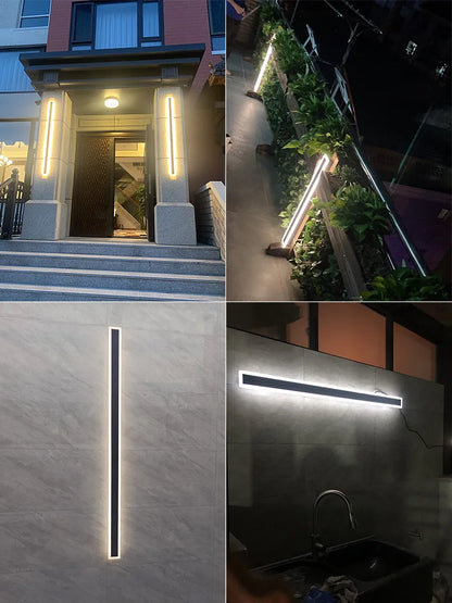 Outdoor Wall Lamp – IP65 Waterproof LED Long Corridor & Staircase Light, Balcony, Villa & Garden Entrance Lighting