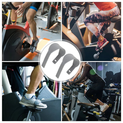 Adjustable Spinning Bike Pedal Straps – Zipper Toe Pedals, Footrest Clips for Exercise & Cycling Gym Foot Support