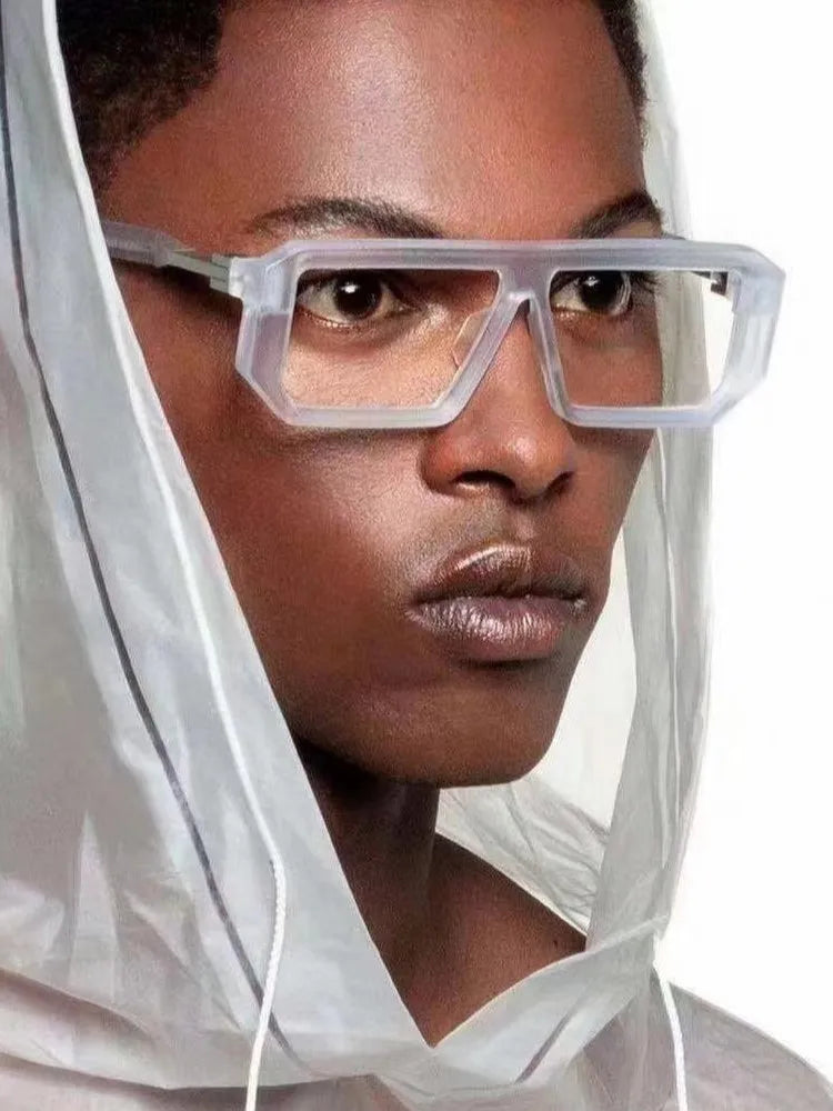 New Men’s Fashion Square Sunglasses – Vintage UV Protection Sun Glasses – Classic Geometry Rectangle Eyewear – Retro Big Frame Eyeglasses for Women and Men