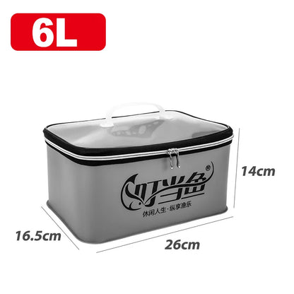 Multifunction EVA Folding Fishing Bag – Live Fish Bucket and Water Container, 4L/6L/10L/14L Tackle Storage Case