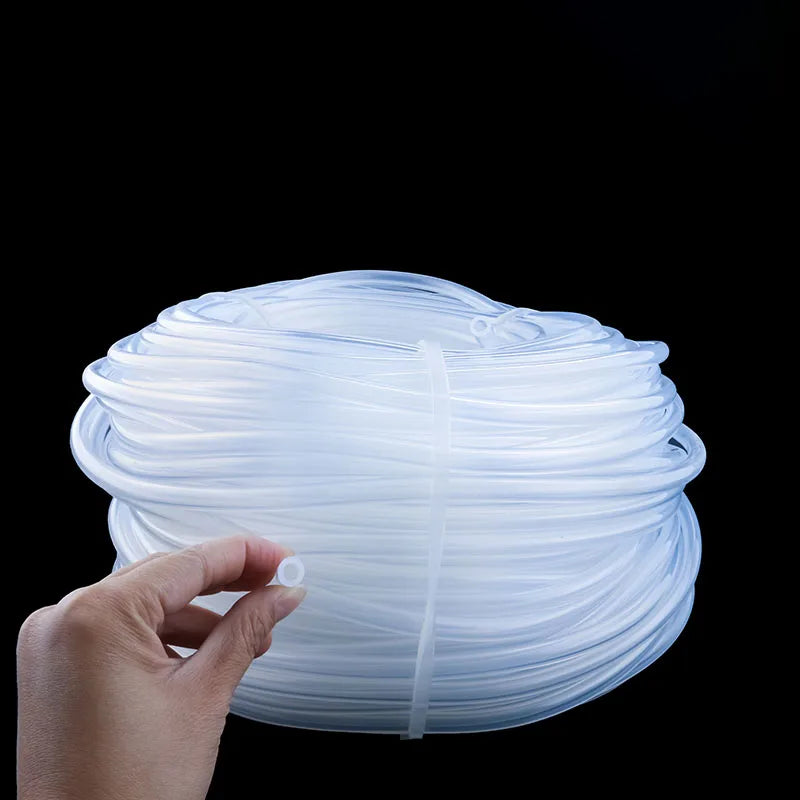 5 Meters Transparent Food Grade Silicone Tube - Flexible Garden Rubber Hose for Aquariums - Various Sizes Available