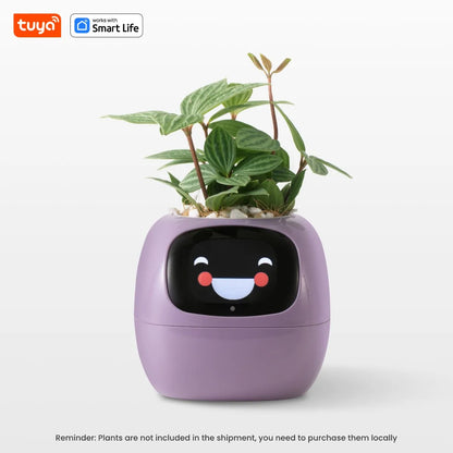 Tuya Ivy Smart Planter with AI Chips and 7 Smart Sensors - Over 49 Expressions for Easy and Fun Plant Care