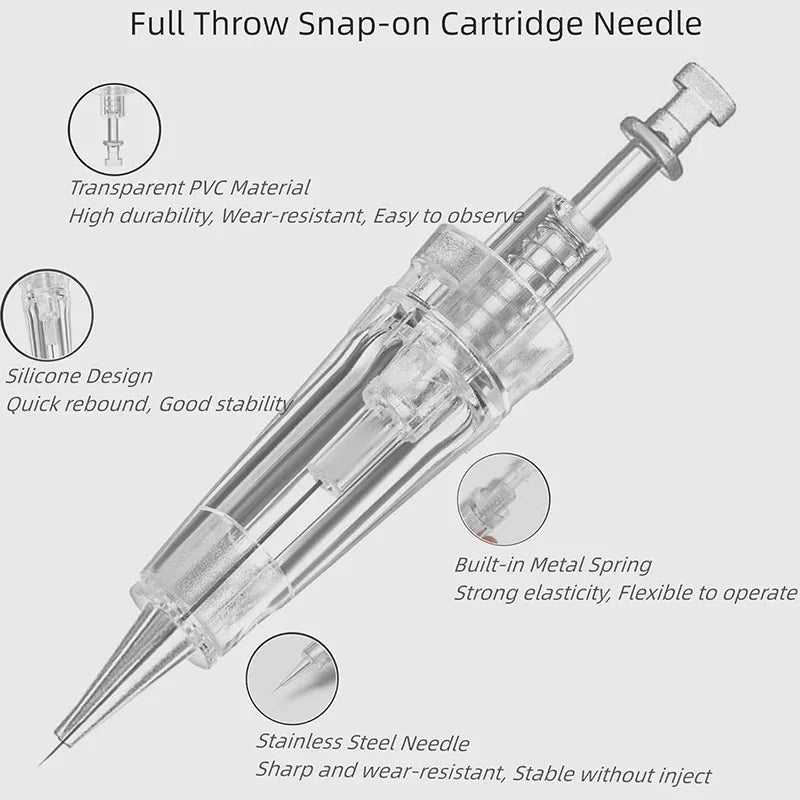 50/100PCS Disposable Sterilized 0.3mm Bayonet Cartridge Needles - Microblading & PMU Tattoo Needles