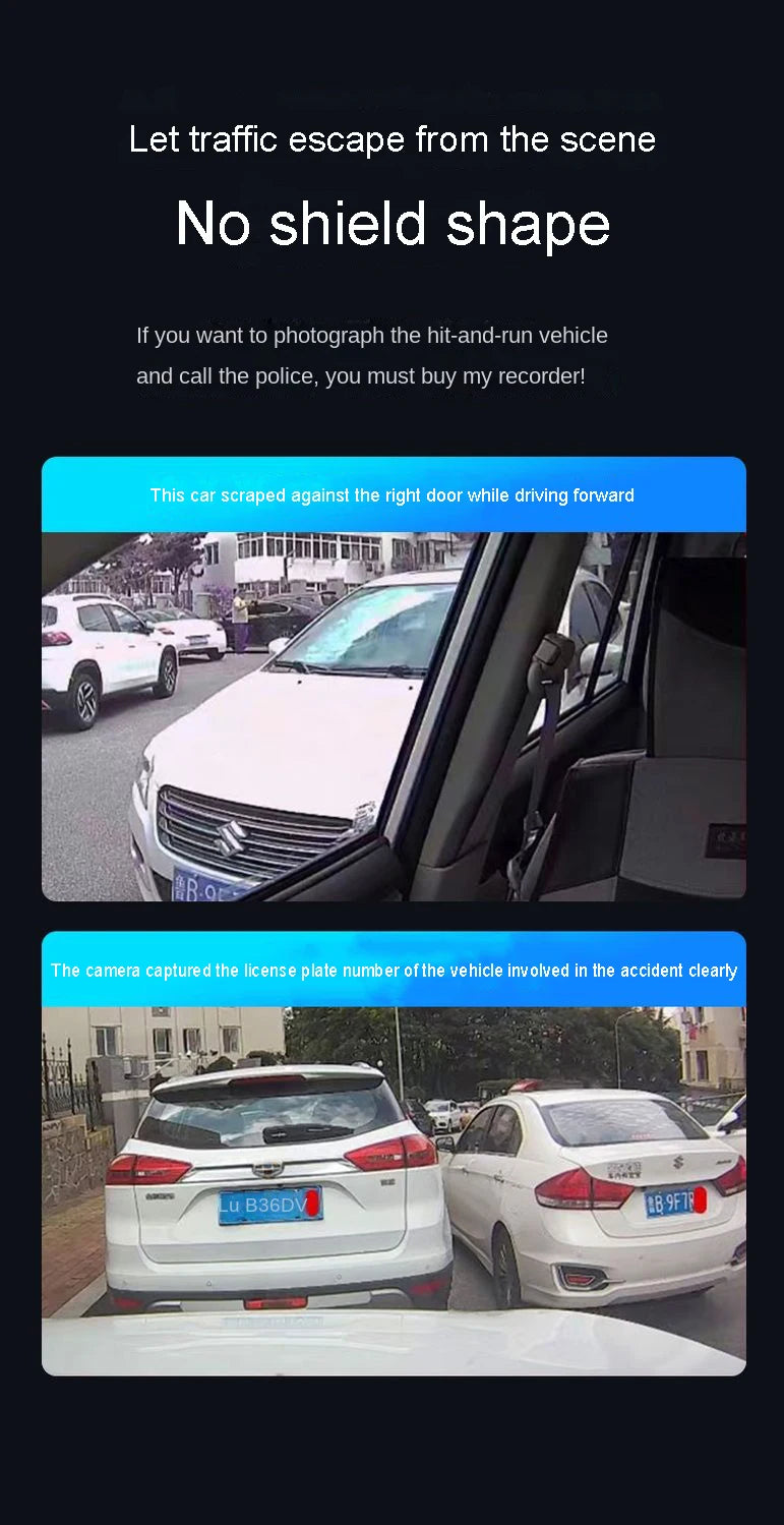 4 Channel Hidden Tachograph 4K Ultra HD Mini Dash Cam – Four Cameras with Rear View DVR, 24H Parking Monitor, BlackBox Video Recorder