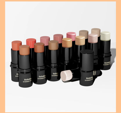 Face Brown Bronzer Contour Stick - Foundation Makeup Pen, Long-Lasting Smooth Contour, Shadow Blusher & Highlight Concealer Cosmetics