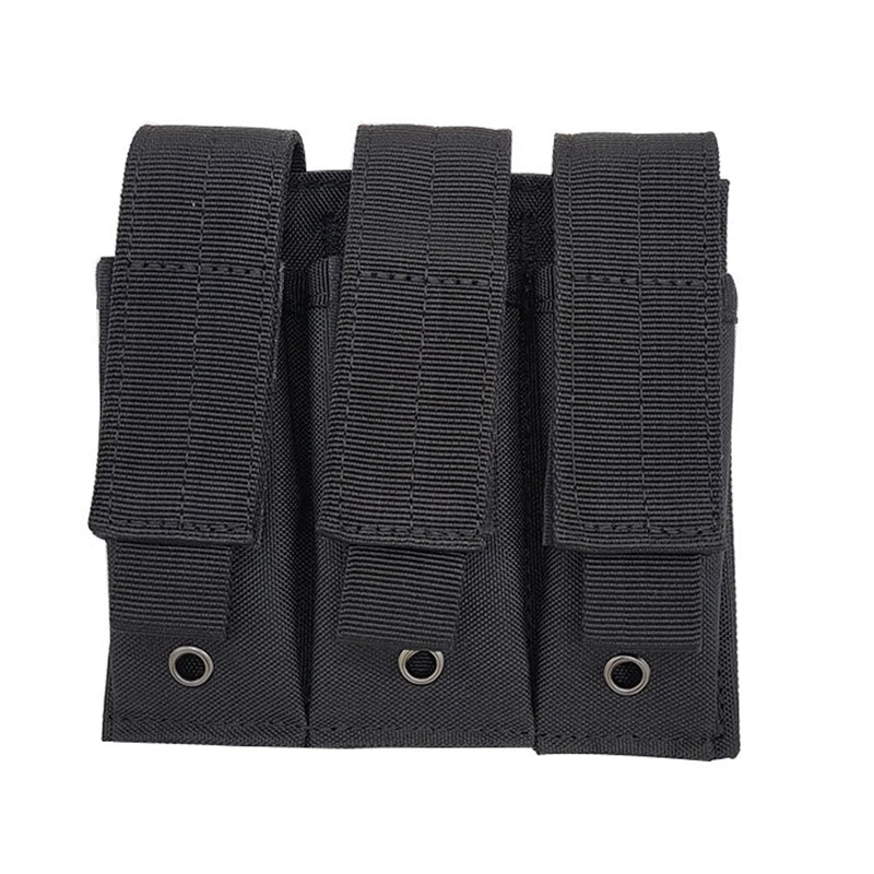 9mm Tactical Magazine Pouch - MOLLE Single & Double Mag Bag, Open-Top Pouch for Glock, M1911, 92F, Torch & Triple Bag