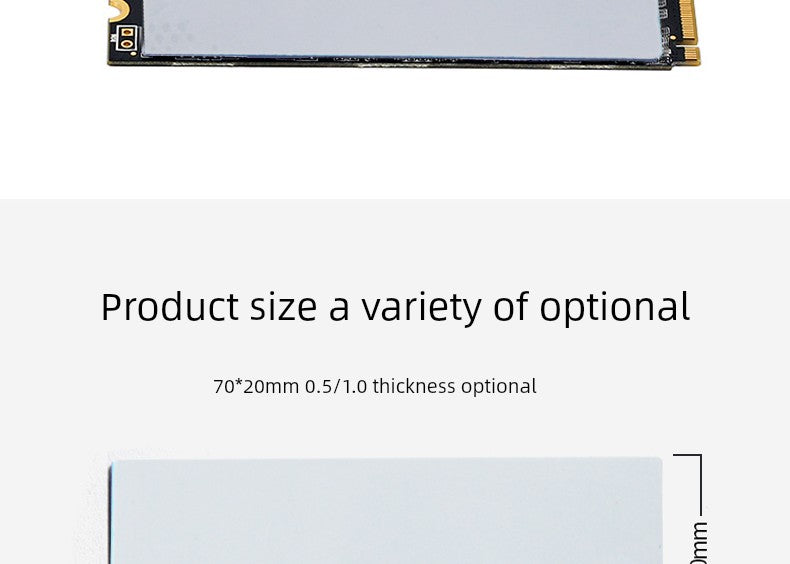 M.2 2280 SSD Silicone Thermal Pad & Grease – Heat-Conductive Cooling Sheet for CPU, GPU, Graphics Card & Phone Screens