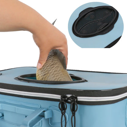 Multifunction Fishing Bucket with Oxygen Pump – Portable Tackle Box & Live Fish Storage Barrel for Camping & Outdoor