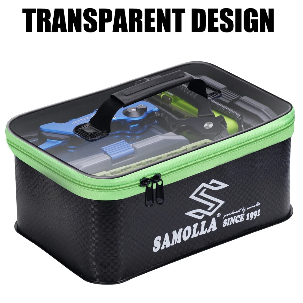EVA Thickened Waterproof Fishing Box Bag – Live Fish Bucket and Storage Case for Gear, Main/Sub Line, and Floats