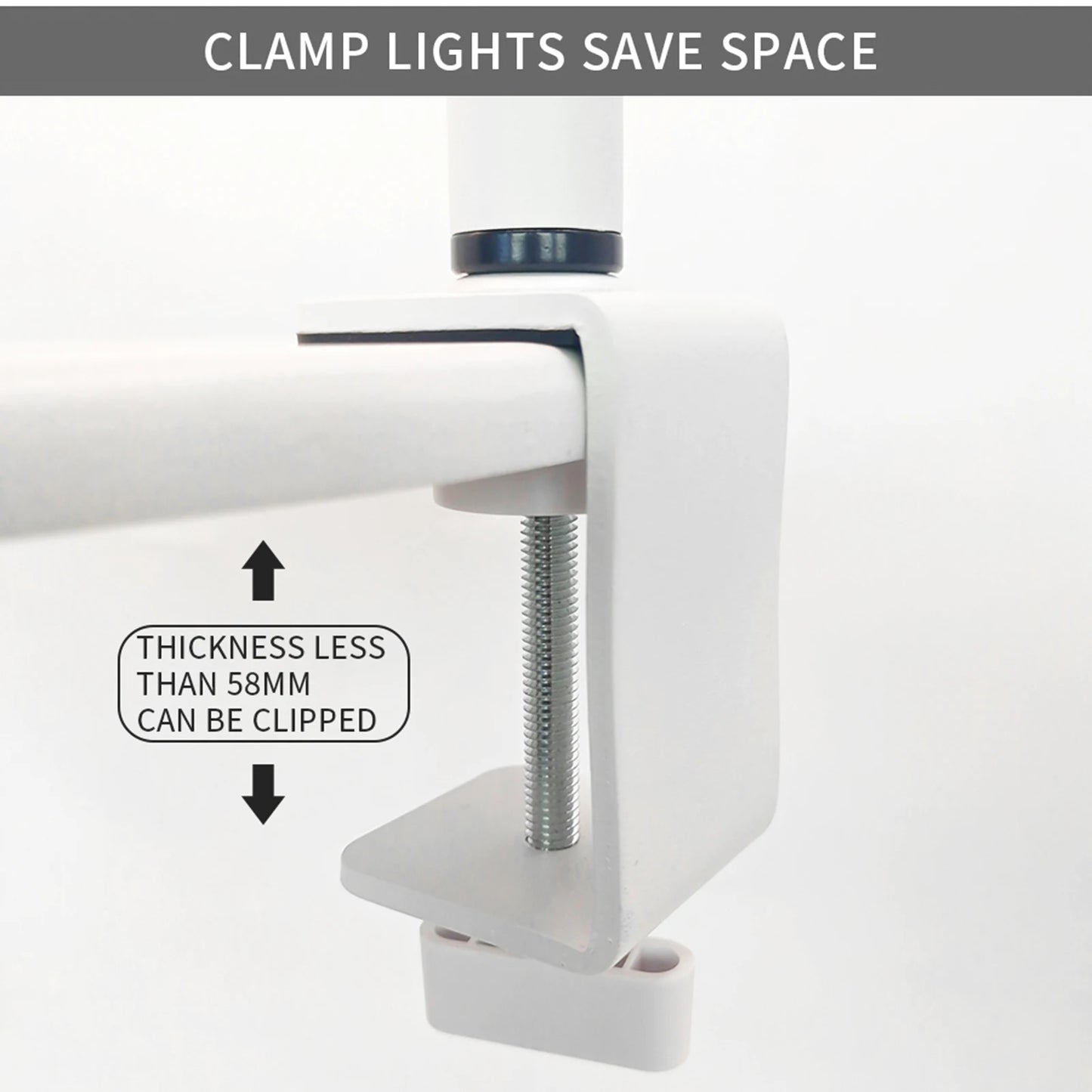 Andoer HD-M3X Desktop LED Video Light: Half-Moon Fill Light 3000K-6000K with C-Clamp | Ideal for Beauty Salon, Makeup, Live Streaming