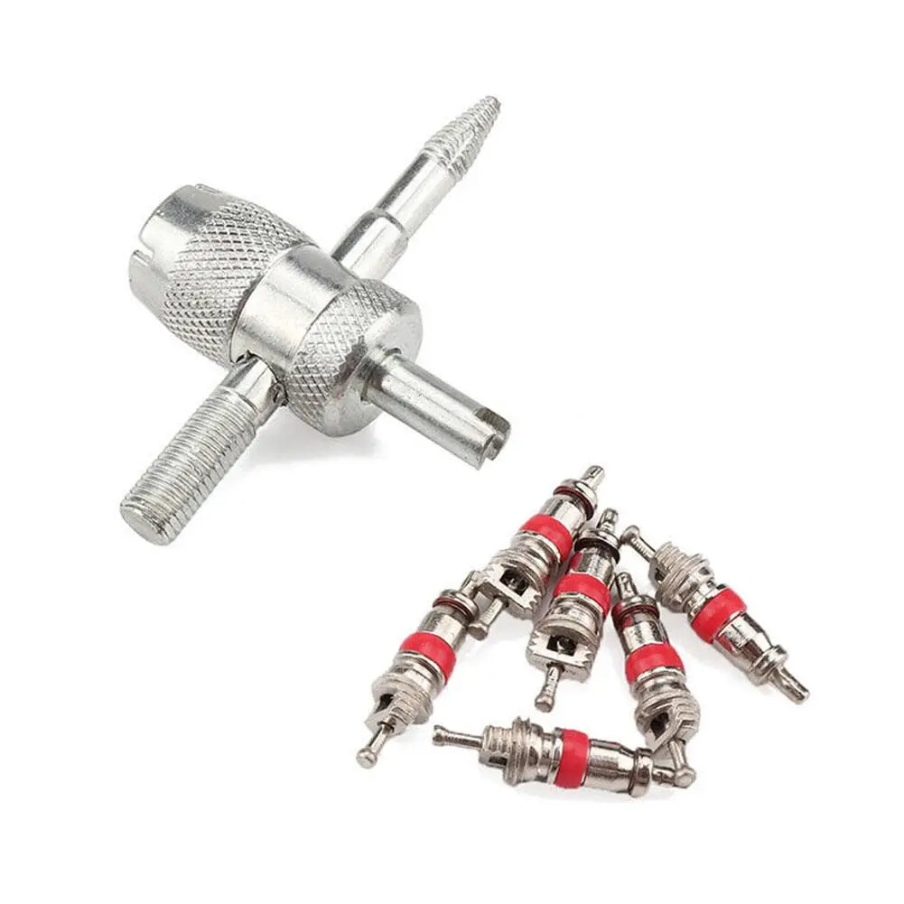 4-in-1 Tire Valve Core Wrench Set – Automotive Valve Stem Repair, Installation & Cleaning Tool
