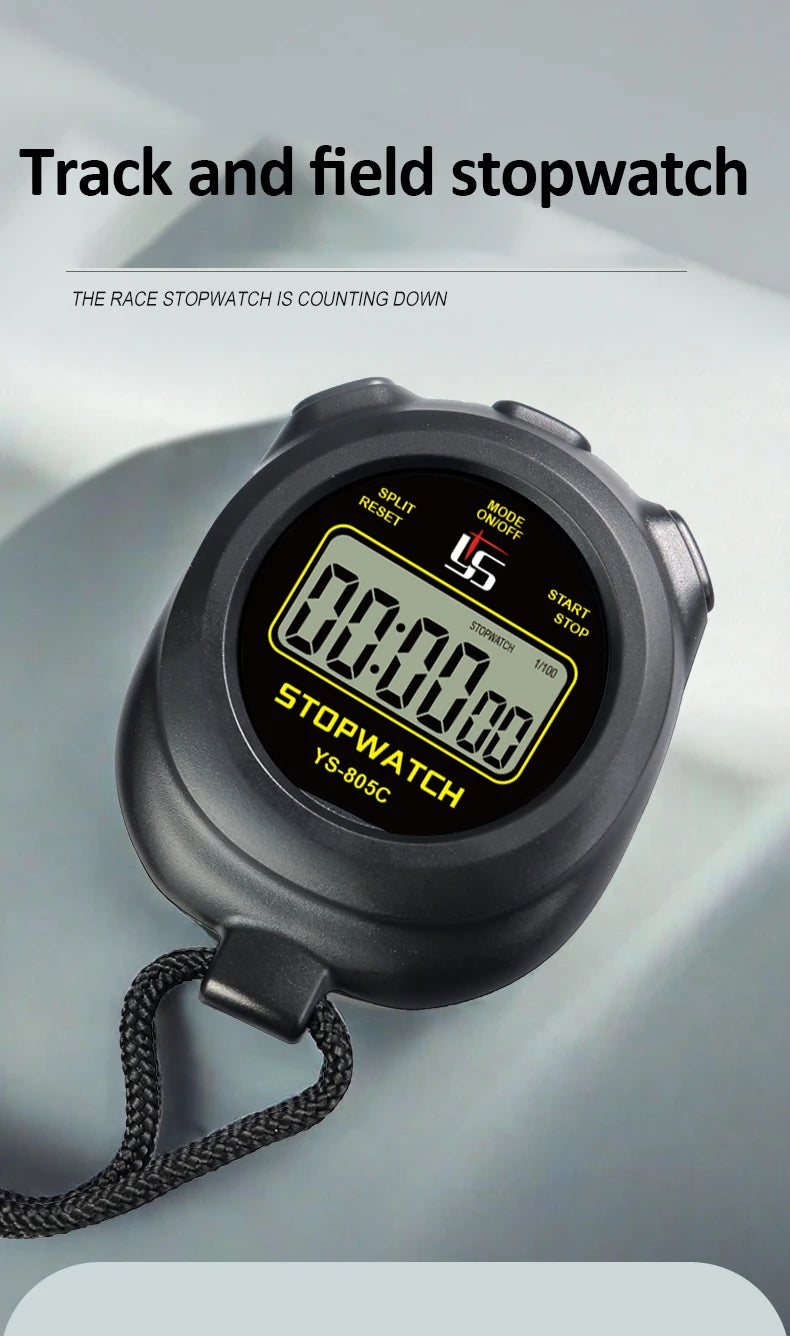 Professional Digital Pocket Stopwatch – Handheld Chronometer Timer with 0.01s Precision for Outdoor Sports & Training