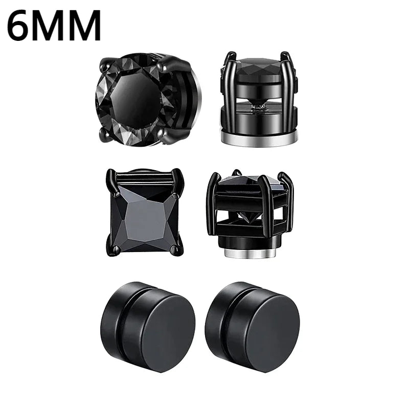 Fashion Magnetic Clip Ear Studs - Non-Piercing Fake Earrings for Men & Women, Jewelry Gift