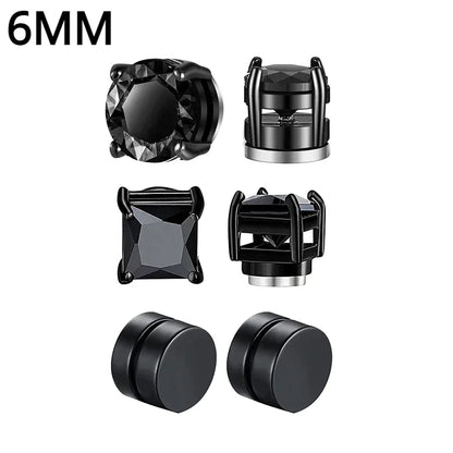 Fashion Magnetic Clip Ear Studs - Non-Piercing Fake Earrings for Men & Women, Jewelry Gift