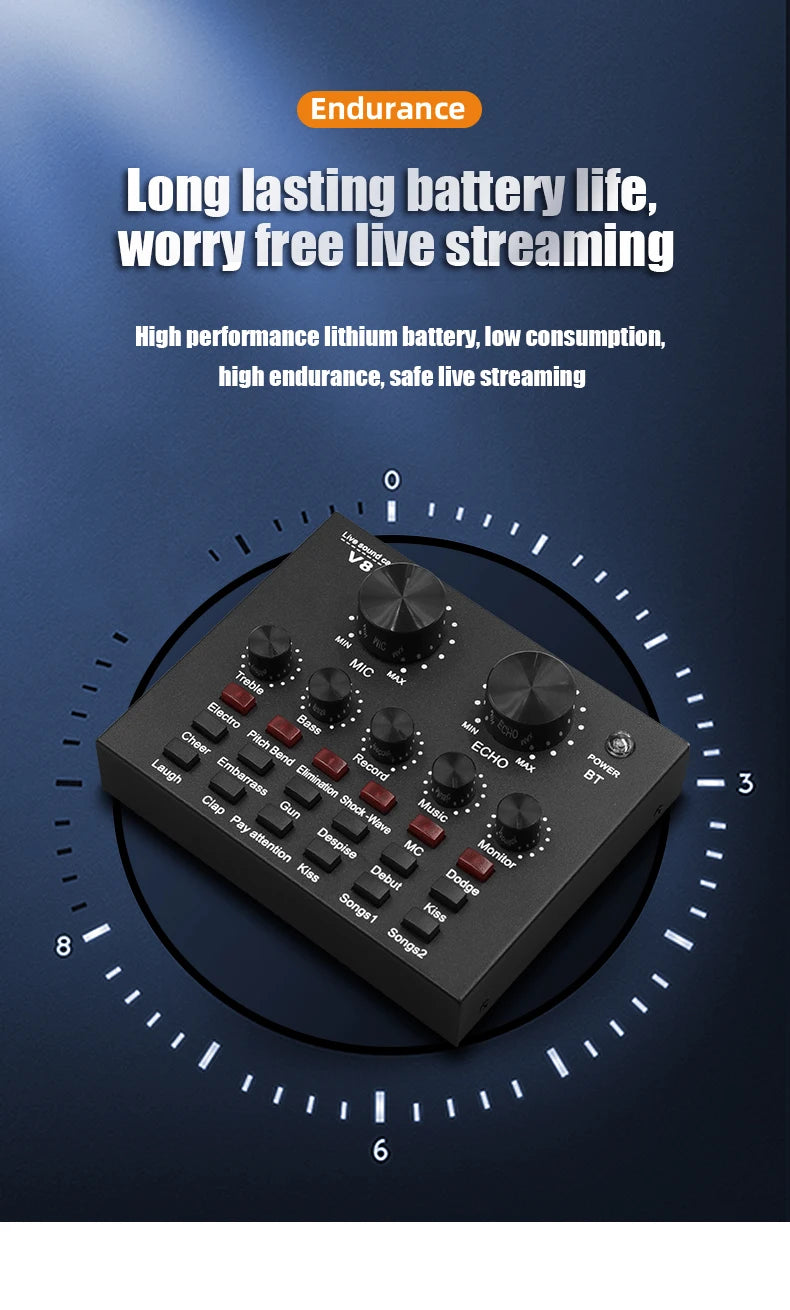 BM800 V8 Sound Card Set – Professional Condenser Microphone for Karaoke, Podcast Recording & Live Streaming