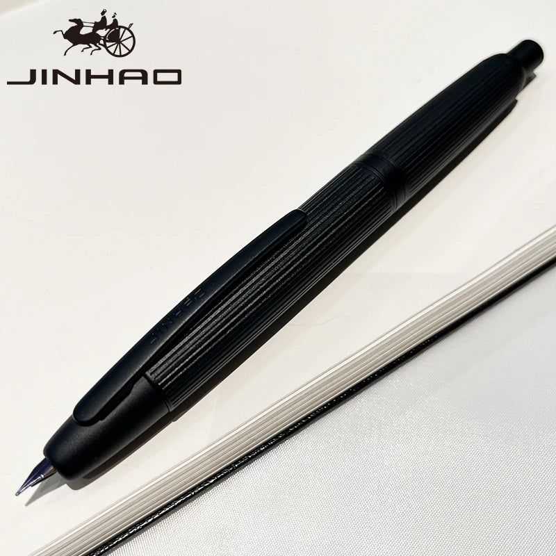 JINHAO Metal Fountain Pen – 10 Brand New Retractable Fine Nibs with Ink Converter
