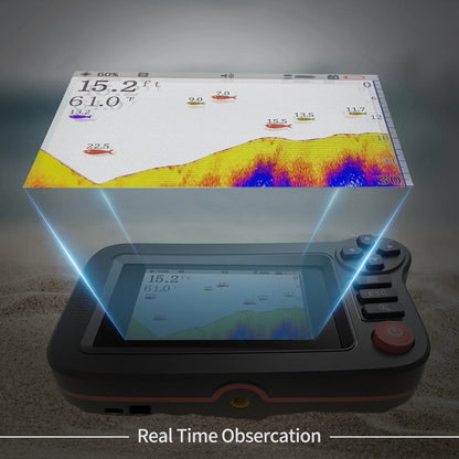 Smart Fish Finder – Portable Depth Finder for Recreational Fishing from Dock, Shore, or Bank