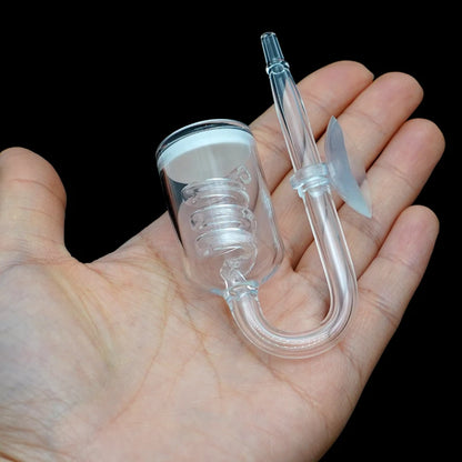 Glass CO2 Diffuser for Aquarium — Spiral Carbon Dioxide Atomizer with Suction Cup