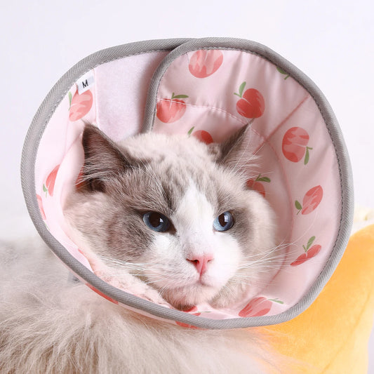 Soft Cat Recovery Collar – Adjustable Protective Elizabethan Cone for Post-Surgery Comfort, Lightweight Pet Collar