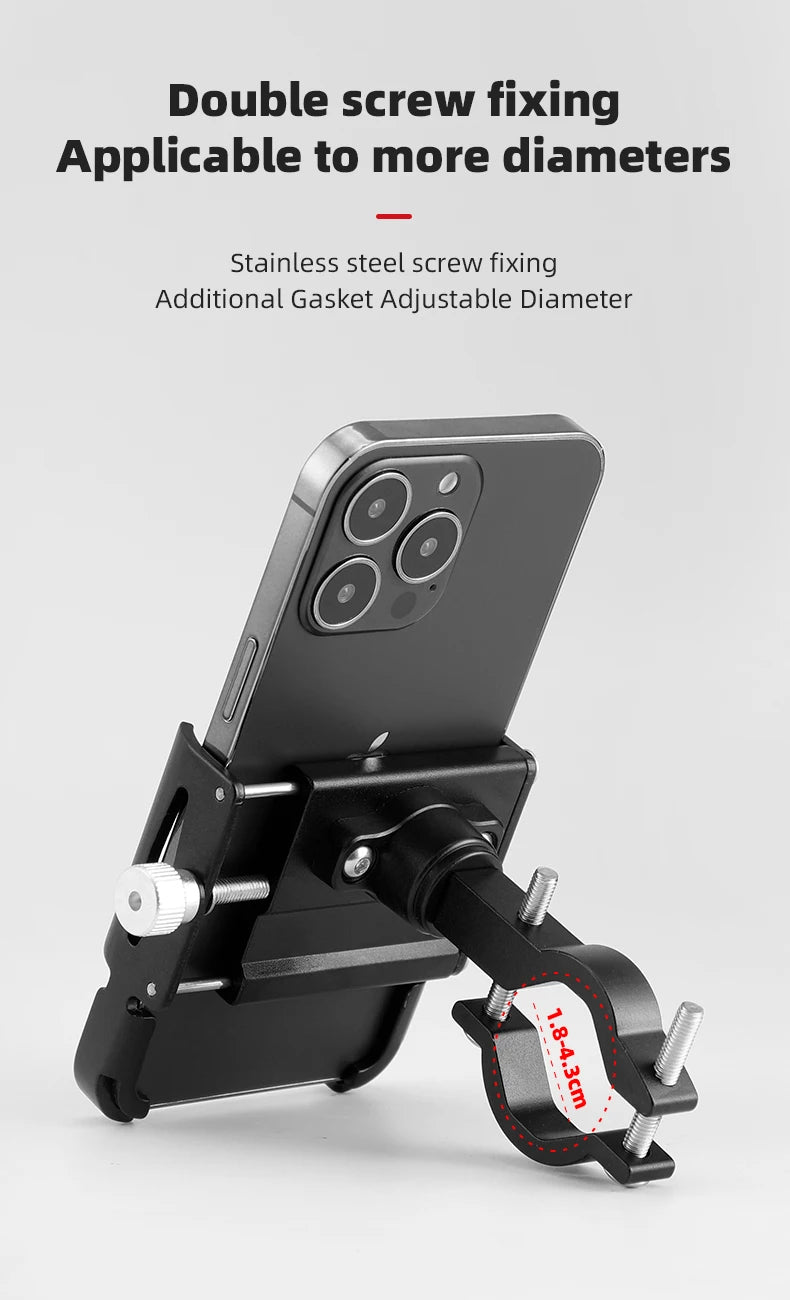 iBudim 360° Bike Phone Holder — Adjustable Handlebar Stand for 4.7–7.0" Smartphones & Motorcycles