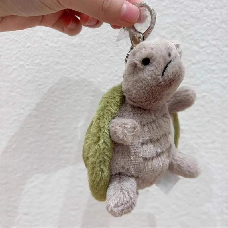 Jellycat Mr. Timmy Turtle Keychain – Cute Plush Pendant for Bags, Baby Doll Gift, Turtle Toy Key Ring