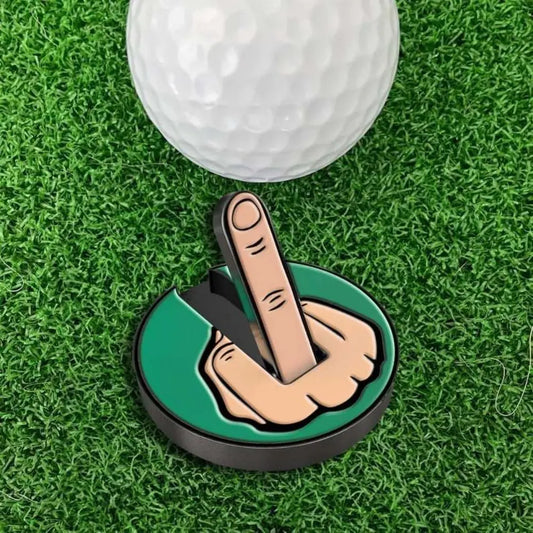 Middle Finger Golf Ball Marker: Funny Magnetic Hat Clip Marker for Golf - Removable Ball Position Mark, Unique Golf Accessory