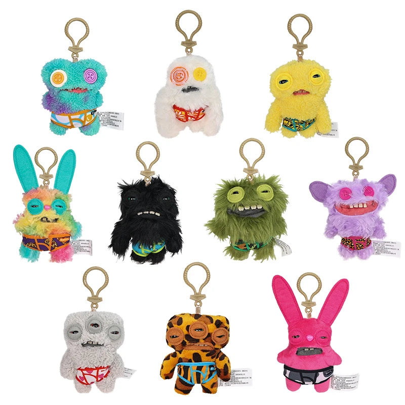 12cm Fuggler Ugly Monster Plush Keychain – Funny Kawaii Rabbit Stuffed Doll Pendant Gift for Kids
