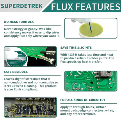 35-300g Solder Paste Rosin Flux | No Clean Soldering Flux for Electronics & Circuit Boards