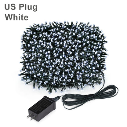 2025 LED Christmas & New Year Fairy String Lights — White/Warm/RGB Waterproof Party & Wedding Decoration
